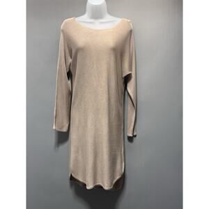 Showpo Beige Pullover Ribbed Long Sleeve Australian Dress Women’s Size 6